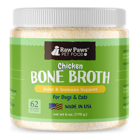 Chicken Bone Broth Supplement Powder for Dogs & Cats, 6-oz