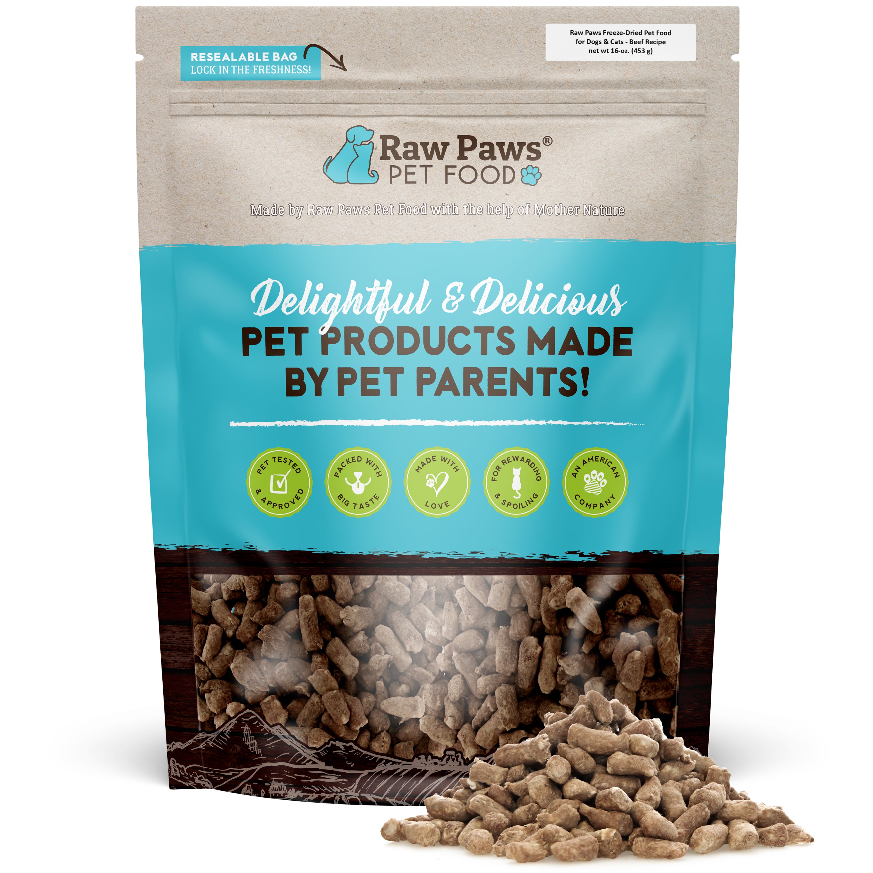 Freeze Dried Pet Food – Beef Recipe (Raw Paws)