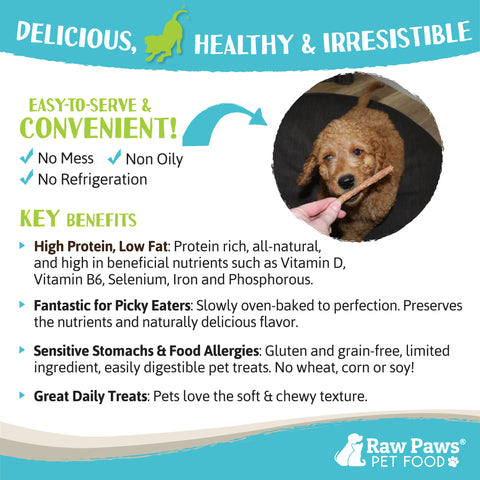 Grain-Free Soft Stick Treats for Dogs & Cats - Beef Recipe, 6-oz