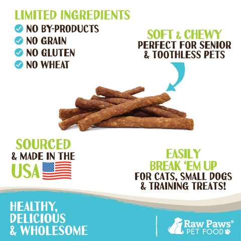 Grain-Free Soft Stick Treats for Dogs & Cats - Chicken Recipe, 6-oz