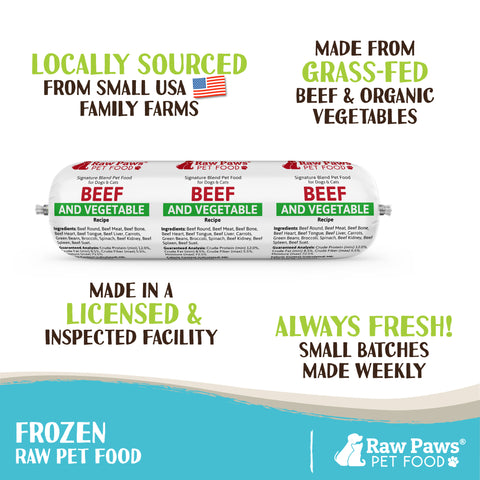 Signature Blend Pet Food for Dogs & Cats - Beef & Vegetable Recipe, 3-lb