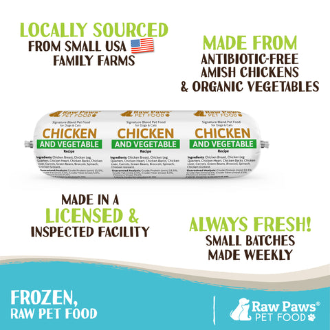 Signature Blend Pet Food for Dogs & Cats - Chicken & Vegetable Recipe, 3-lb