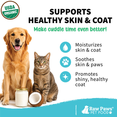 Organic Virgin Coconut Oil for Dogs & Cats
