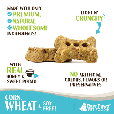 Mini Bones for Dogs - Sweet Potato & Honey Recipe, 10-oz