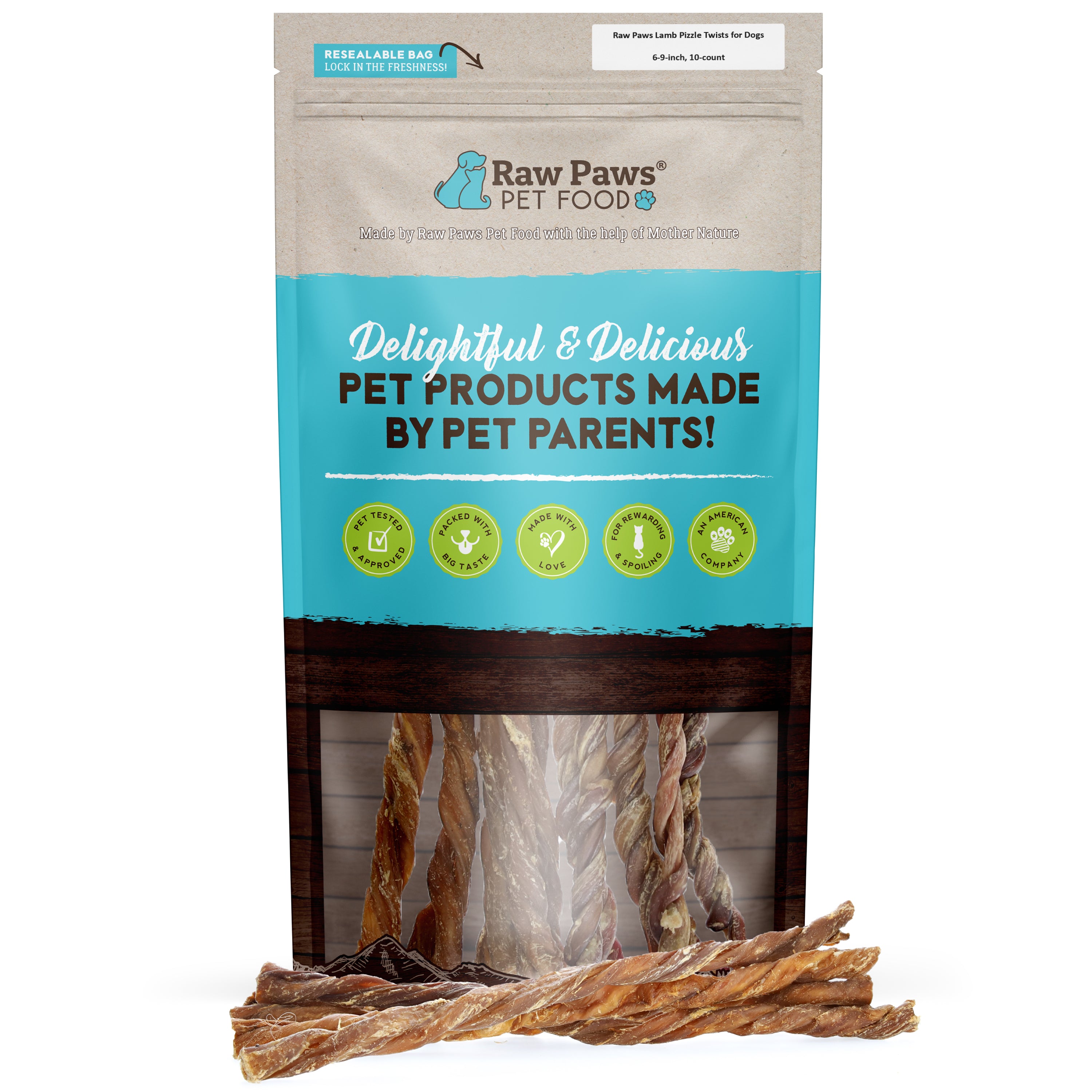 Lamb Pizzle Twist for Dogs - Digestible Dog Chews – Raw Paws Pet Food