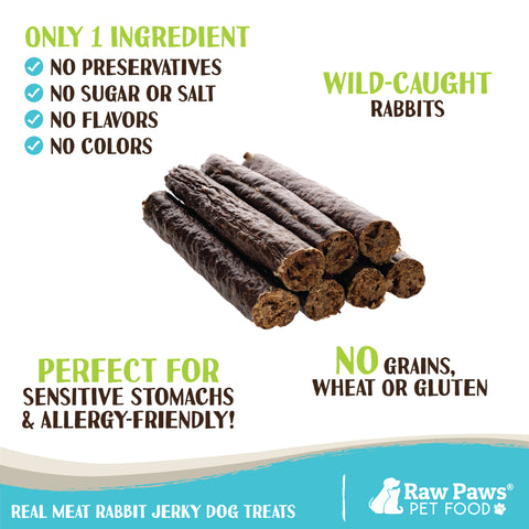 Wild-Caught Rabbit Treats for Dogs, 6-oz