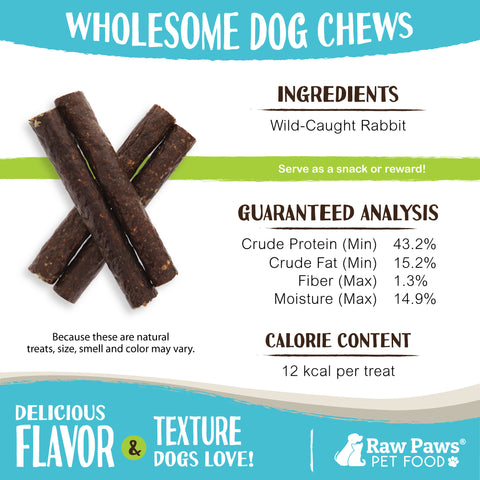 Wild-Caught Rabbit Treats for Dogs, 6-oz