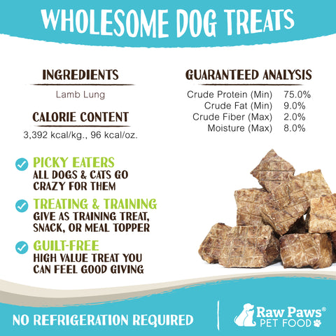 Lamb Lung Treats for Dogs, 8-oz