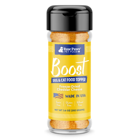 Boost Freeze Dried Wisconsin Cheddar Cheese Pet Food Topper, 3.2-oz