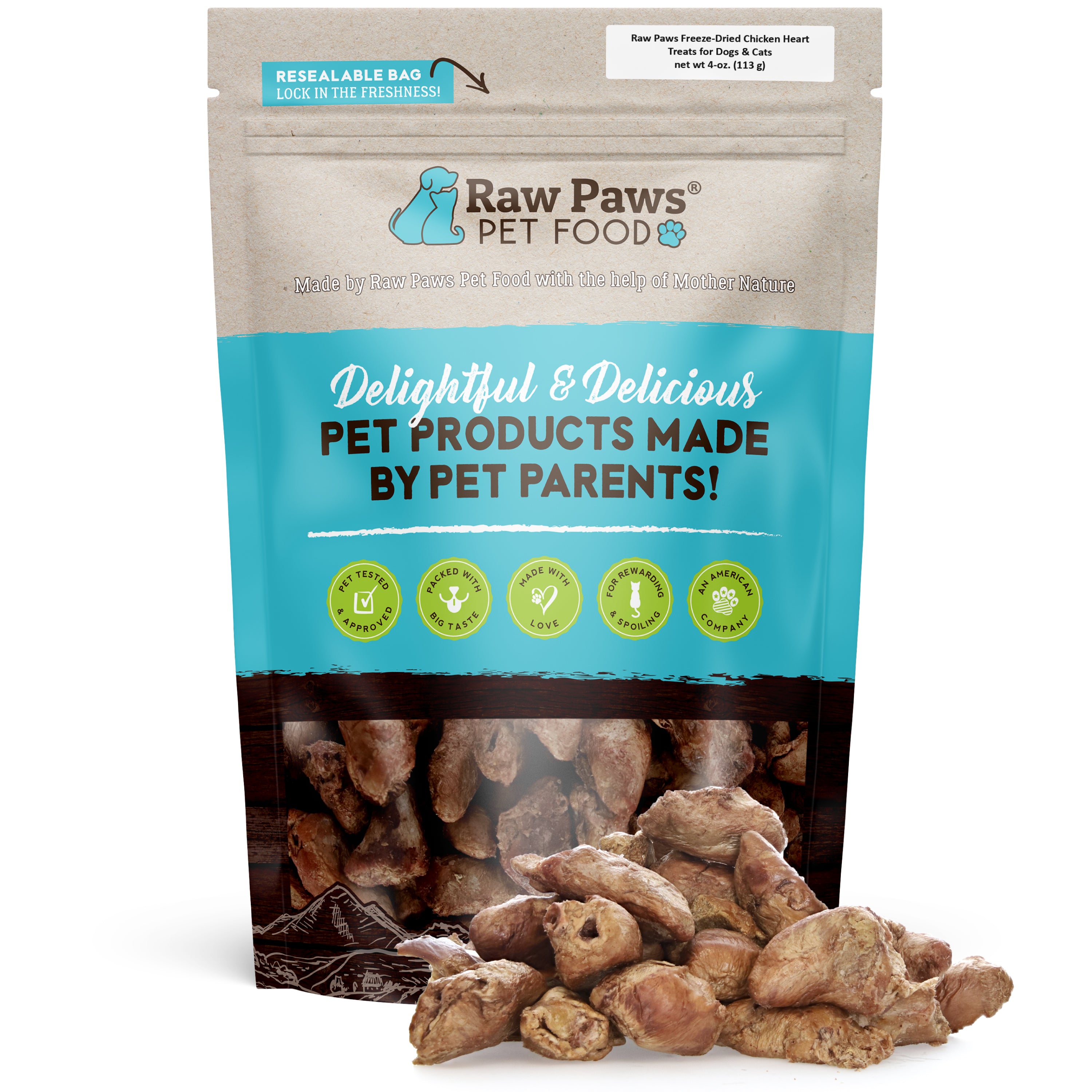 Freeze Dried Chicken Heart Treats Dogs & Cats