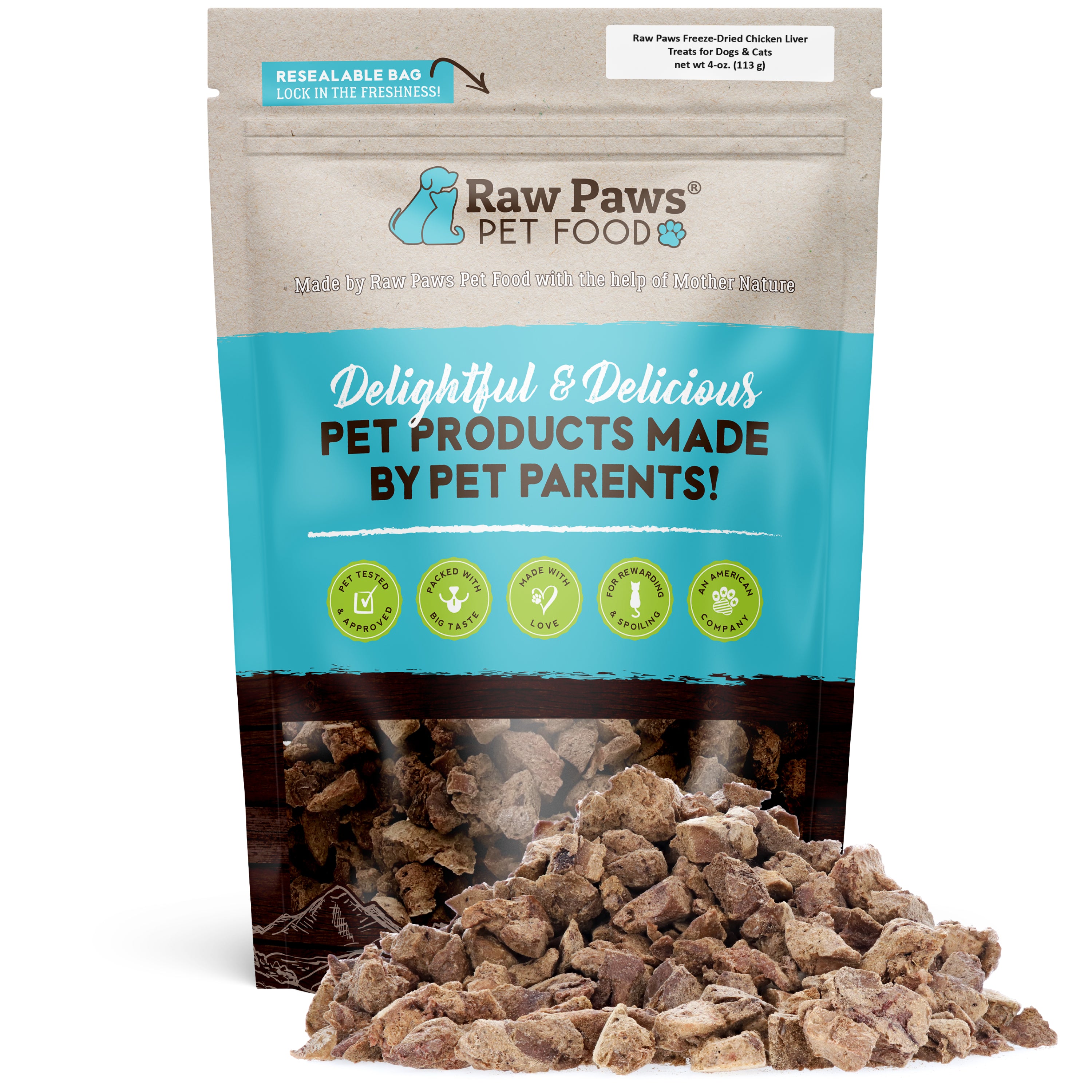 Freeze Dried Diced Chicken Liver Treats Dogs & Cats
