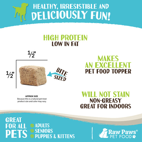 Freeze Dried Diced Chicken Liver Treats for Dogs & Cats, 4-oz