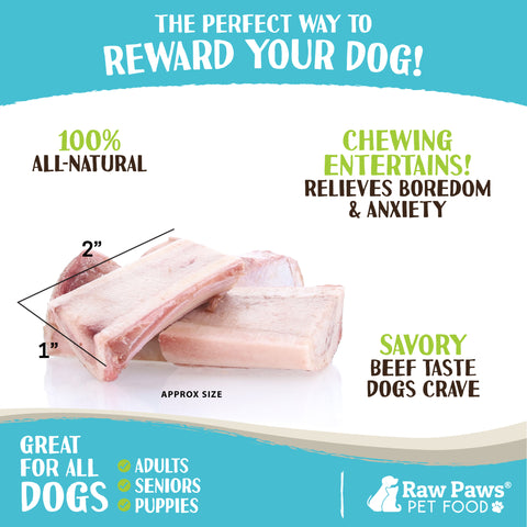 Beef Marrow Bones for Dogs - Split, 2-inch - 8-ct