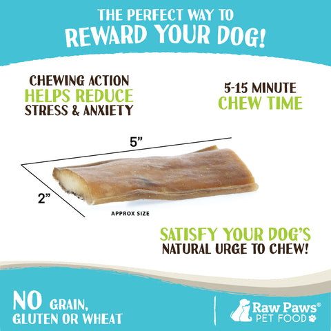 Beef Headskin for Dogs, 5-inch - 10-ct