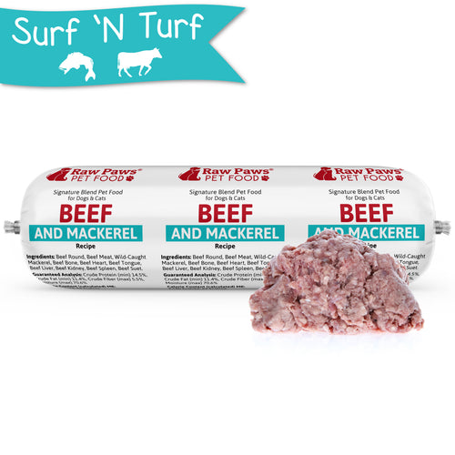 Raw Paws Signature Blend Beef & Mackerel Recipe, 3-lb