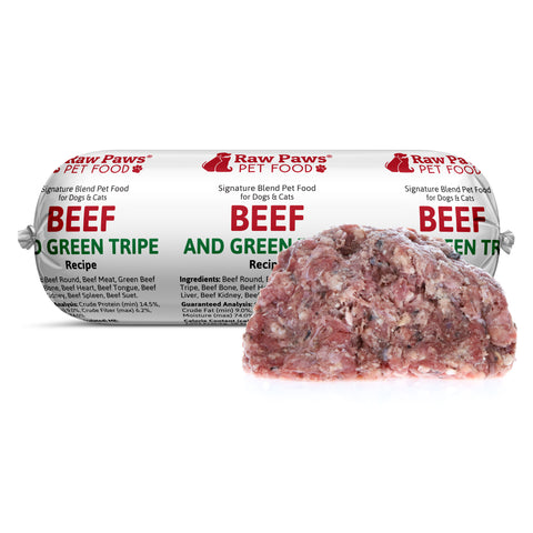 Signature Blend Pet Food for Dogs & Cats - Beef & Green Tripe Recipe, 1-lb