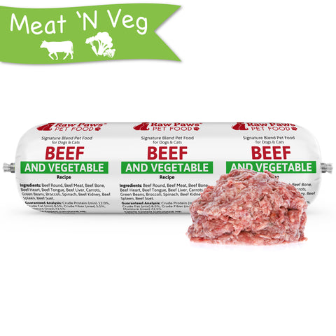 Signature Blend Pet Food for Dogs & Cats - Beef & Vegetable Recipe, 3-lb