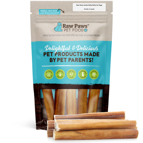 Jumbo Bully Sticks, 6-inch - 5-ct