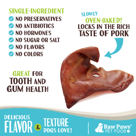 Jumbo Pig Ears for Dogs, 6-ct