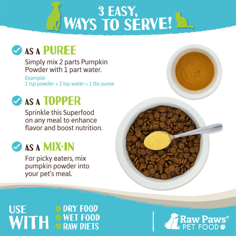 Organic Pumpkin Powder for Dogs & Cats, 8-oz