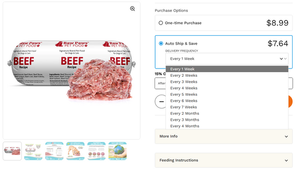 Select Delivery Frequency