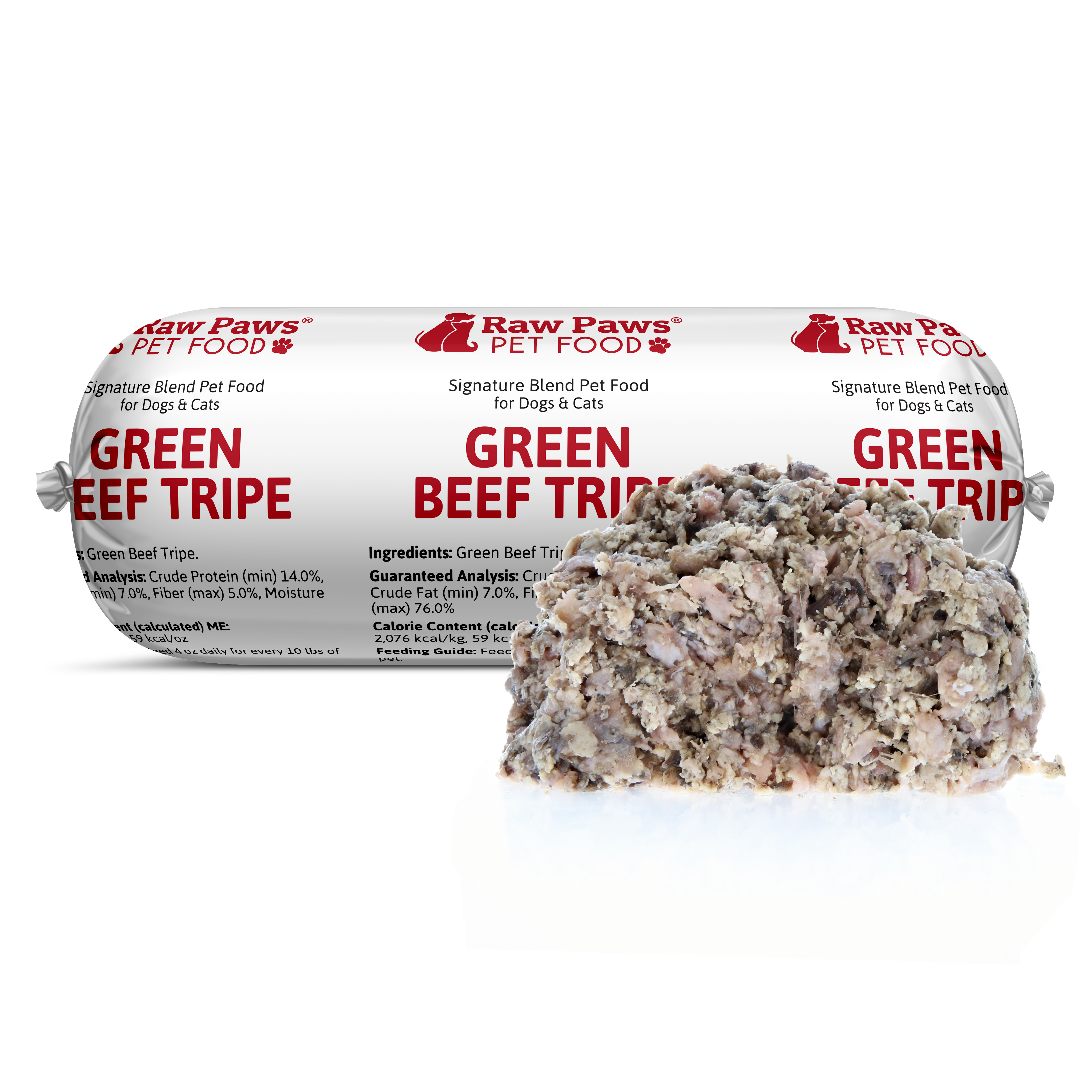 Raw Paws Signature Green Beef Tripe for Dogs & Cats, 1 lb