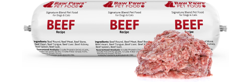 Raw Paws Signature Blend Complete Beef for Dogs & Cats, 3 lbs