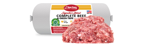 Raw Paws Signature Blend Complete Beef & Tripe for Dogs & Cats, 1 lb