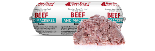 Raw Paws Signature Blend Complete Beef & Mackerel for Dogs & Cats, 1 lb
