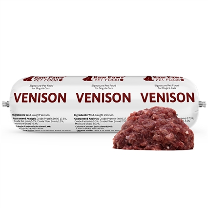 Signature Wild-Caught Ground Venison for Dogs & Cats, 3 lbs